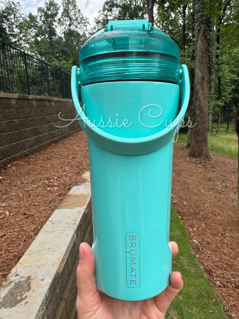 Aqua BrüMate Multi Shaker Tumbler — Turquoise light blue color, flawed